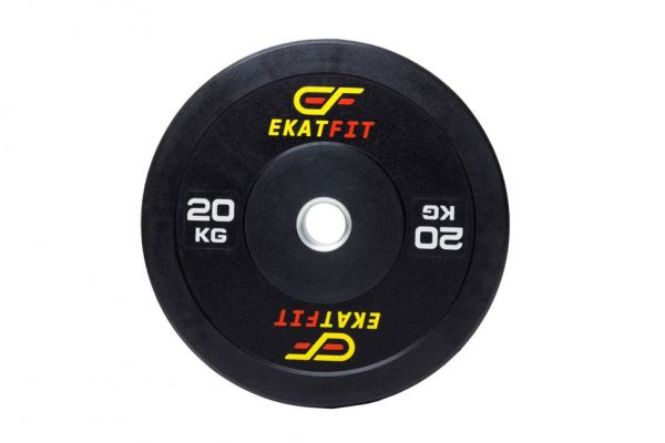Диск бамперный EkatFit 20 кг (черный)