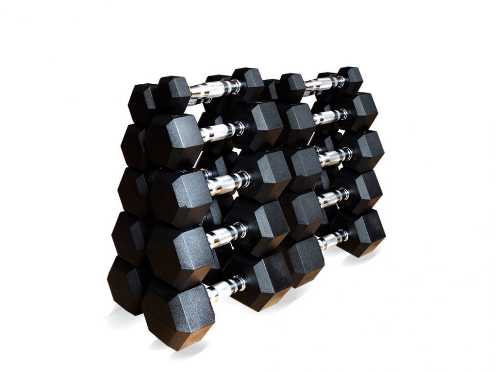 Гексагональные гантели Profi-Fit 1 - 50 кг (гантельный ряд)