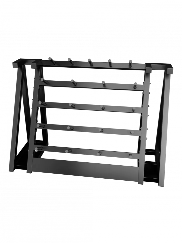 Стойка для хранения штанг для аэробики (бодипампов) Bronze Gym 190х55х128, на 20 шт.
