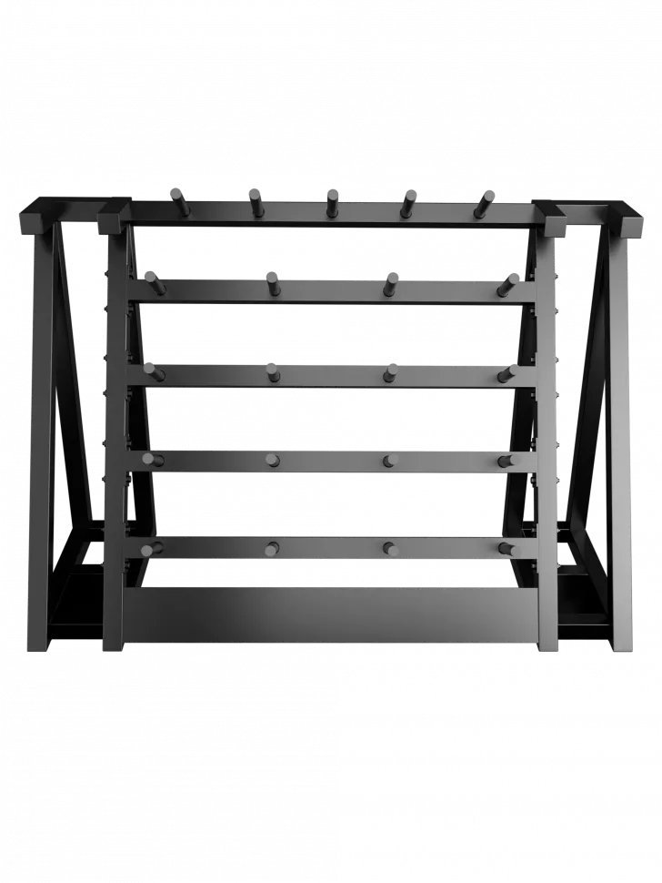 Стойка для хранения штанг для аэробики (бодипампов) Bronze Gym 190х55х128, на 20 шт.